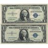 Image 1 : 1935 $1 Star Note Silver Certificate Currency Lot of 2