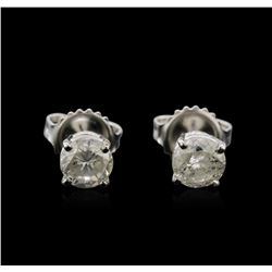 1.25ctw Diamond Stud Earrings - 14KT White Gold