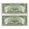 Image 2 : 1953 $5 Silver Certificate Currency Lot of 2