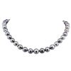 Image 1 : 0.21ctw Tahitian Cultured Pearl and Diamond Necklace