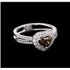 Image 1 : GIA Cert 1.17ct Fancy Brown Diamond Ring - 18KT White Gold