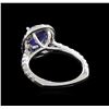Image 3 : 1.78ct Tanzanite and Diamond Ring - 14KT White Gold