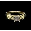 Image 2 : 0.15ctw Diamond Ring - 14KT Two-Tone Gold
