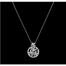 2.06ctw Diamond Pendant With Chain - 14KT White Gold