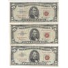 Image 1 : 1963 $5 Red Seal Bill Lot of 3