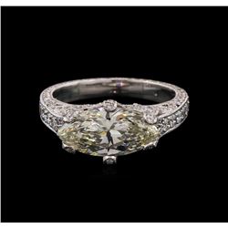 3.80ctw Diamond Ring - Platinum