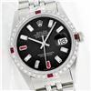 Image 1 : Rolex Stainless Steel Diamond and Ruby DateJust Men's Watch