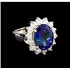 Image 1 : 5.98ct Tanzanite and Diamond Ring - 14KT White Gold