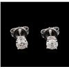 Image 1 : 0.86ctw Diamond Solitaire Earrings - 14KT White Gold