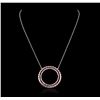 Image 2 : 14KT White Gold 3.00ctw Ruby Necklace