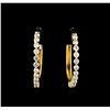 Image 1 : 0.98ctw Diamond Earrings - 14KT Yellow Gold