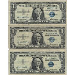 1957 $1 Star Note Silver Certificate Currency Lot of 5