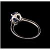 Image 3 : 1.60ct Sapphire and Diamond Ring - 18KT White Gold