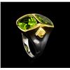 Image 4 : Crayola 8.90ctw Peridot Ring - .925 Silver