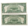 Image 2 : 1953 $5 Silver Certificate Currency Lot of 2