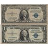 Image 1 : 1935 $1 Star Note Silver Certificate Currency Lot of 2