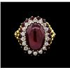 Image 2 : 19.40ctw Ruby and Diamond Ring - 18KT Two-Tone Gold