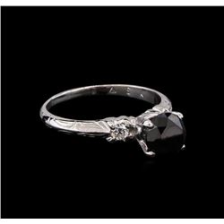 1.38ctw Fancy Black Diamond Ring - 18KT White Gold