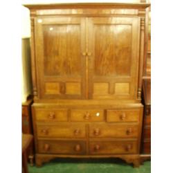 Late Georgian Welsh joined cupboard with turn…