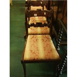 Set of five Regency rosewood sabre legged cha…
