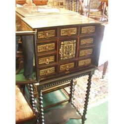 Antique Milanese rosewood and ivory marquetry…