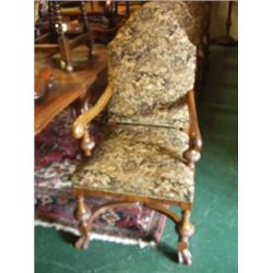 Set of eight (7+1) 19c Portuguese upholstered…