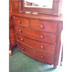 Victorian mahogany five drawer bow fronted ch…