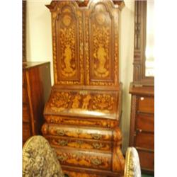 Dutch 18c style burr walnut bureau cabinet wi…