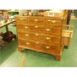 Georgian style walnut six drawer chest of dra…