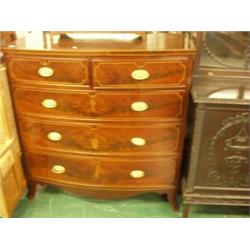 Regency bow fronted five drawer chest of draw…