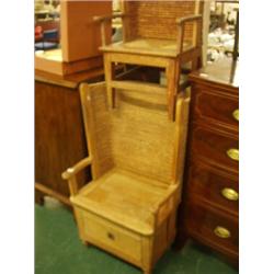 Two 'His and Hers' Alderney oak chairs…