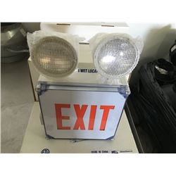 LOT OF EMERGENCY LIGHTS AND EXIT SIGNS