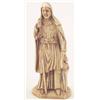 Image 1 : A Spanish 18th century ivory female Saint, standing in robe with cross on her bodice, staff broke...