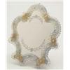 Image 1 : A Venetian glass toilet mirror, with opalescent glass frame in a neo-rococo style, 14 ins...