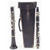 Image 1 : A Boosey & Co ebonised composition clarinet, with silvered keys stamped "Boosey & Co Ltd, Makers...