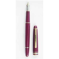 A burgundy Montblanc fountain pen (1)...