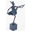 Image 1 : Bruno Zack, Austrian early 20th century: Kicking girl, balanced on one leg on an octagonal base,...