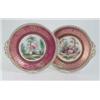Image 1 : A pair of Samuel Alcock serving plates, painted with a flutist and female companion and man attem...
