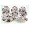 Image 1 : A Chamberlain's Worcester 9-piece part dessert service, consisting of oval pedestal bowl, oval di...