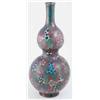 Image 1 : An early 19th century Japanese cloisonne double-gourd vase, enamelled with guards and foliage aga...