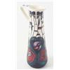 Image 1 : A Moorcroft jug, 1995, of tall tapering form boldly tube-lined and painted with stylised flowers,...