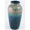 Image 1 : A Moorcroft ovoid vase, horizontally ribbed and coloured in variegated shades from deep blue to g...