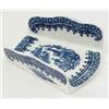 Image 1 : A Caughley asparagus server printed with The Fisherman pattern in underglaze blue, 3in....