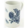 Image 1 : An 18th century Worcester cylindrical mug painted with wild flowers and insects in underglaze blu...