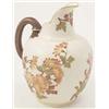 Image 1 : A Royal Worcester flatback jug, painted with flowers in bright enamels and gilt, gilt handle, dat...