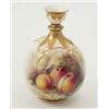 Image 1 : A Royal Worcester vase, globular shape painted with peaches, grapes and cherries by W.m.ricketts,...