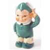 Image 1 : A Mabel Lucie Atwell elf-form milk jug, saluting pose in green costume, from the "Boo-Boo" teaset...