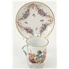 Image 1 : A late 19th century Doccia cup and saucer relief-moulded and enamelled with an allegorical chario...