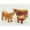 Image 1 : Three Beswick Highland cattle models, comprising bull, No.2008, Cow, No.1740 and Calf No.1827D, l...