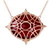 Image 2 : 14KT Rose Gold Custom Made Rubelitte and Diamond Necklace - #870